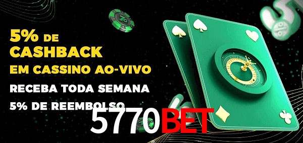 Promoções do cassino ao Vivo 5770BET